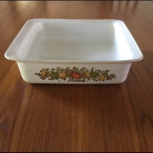 Vintage Corningware 8 x 8 pan, spice of life